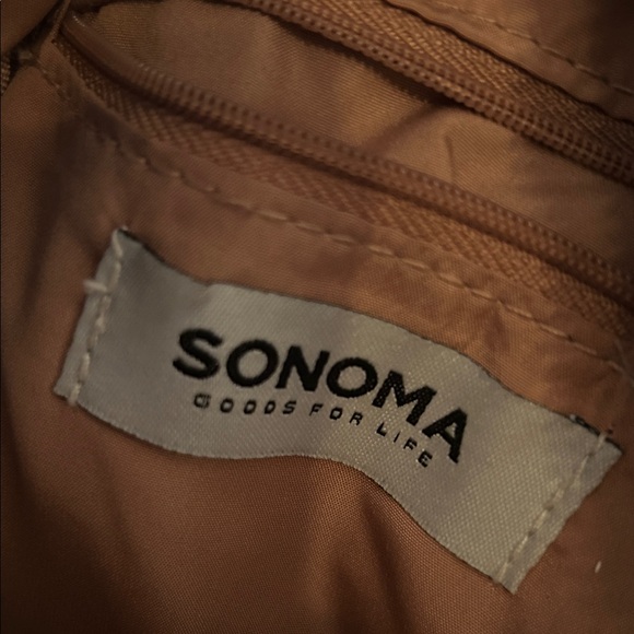 Bohemian leather backpack with adjustable canvas strap - Picture 4 of 5